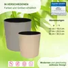 Two plant pots are shown against a background of green bamboo leaves. Text overlays provide product information and certifications. Náhled obrázku produktu