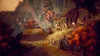 A group of characters walk along a path in a mountainous area with autumn foliage. Produktbild-Vorschau