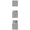 Three concrete gray shelves are stacked vertically against a white background. Náhľad obrázku produktu
