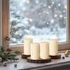 Echtwachs Stumpenkerze 10 x 6 cm geriffelt 4er Set - creme Produktbild-Vorschau 7