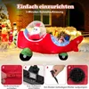 COSTWAY 220 cm Aufblasbarer Weihnachtsmann, Weihnachtsdeko Produktbild-Vorschau 4
