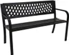 ProGarden Gartenbank Stahl 119x50x75 cm Schwarz Produktbild-Vorschau 3