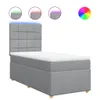 Boxspringbett mit Matratze Hellgrau 90x190 cm Stoff Produktbild-Vorschau 1