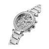 A silver Guess watch with a diamond-studded bezel and a multi-dial face is shown against a white background. Náhled obrázku produktu
