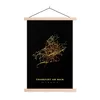 MuchoWow® Textilposter Frankfurt - Karte - Gold - Stadtplan Produktbild-Vorschau 1
