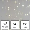 LED vánoční drop řetěz – záclona, 1,7x2 m, venkovní i vnitřní, teplá bílá, programy Náhled obrázku produktu