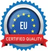 A seal of quality with the EU flag and stars, and text indicating certified quality. Anteprima dell’immagine prodotto