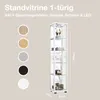 K-Möbel Glasvitrine stehend in Weiss (176x37x33cm) mit 4 Produktbild-Vorschau 9