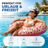 Donut Schwimmring aufblasbar Ø 120 cm – Schwimmreifen für Produktbild-Vorschau 10