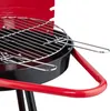 Relaxdays Holzkohlegrill mit Rollen, Ø 42 cm, Picknickgrill Produktbild-Vorschau 5