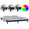 vidaXL Massivholzbett mit LEDs Schwarz 140x190 cm Produktbild-Vorschau 1