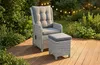 Hocker Dublin 40 x 40 cm | Mystic Grau | Rattan Produktbild-Vorschau 2