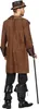 A man wearing a steampunk-style coat and hat, holding a cane. Produktbild-Vorschau