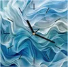 Wanduhr aus Glas mit Motiv Wellenfließend- 30 x 30 cm - Produktbild-Vorschau 1