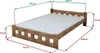 Łóżko podwyższone Naomi 140x200 cm, dąb Materac: Materac Podgląd zdjęcia produktu 5