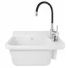 Spülbecken-Set, weiß, 60 cm, flexible Armatur, Produktbild-Vorschau 2