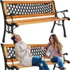 Two women laughing while sitting on a wooden park bench. Podgląd zdjęcia produktu