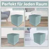 Best For Home | Würfel Pouf Hocker | Dunkles Blaugrün Poof Produktbild-Vorschau 5
