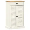vidaXL Schuhschrank VIGO Weiß 60x35x96 cm Massivholz Kiefer Produktbild-Vorschau 1