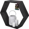KOTARBAU® Hexagon Wandregal Schwarz 14x47x41 cm Hexagon Produktbild-Vorschau 1