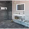 Sapho MARIA wastafel, wit, 90x46 cm, met Gussmarmor blad Productafbeelding-voorbeeld 2