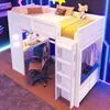 Gaming Hochbett mit Schreibtisch, LED-Beleuchtung, USB & Produktbild-Vorschau 5