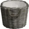 vidaXL Holzkorb mit Tragegriffen 59x42x28 cm Grau Weide Produktbild-Vorschau 3