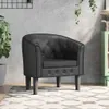 vidaXL Fotel klubowy czarny imitacja skóry Podgląd zdjęcia produktu 2
