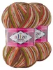 2 x 100g Sockenwolle Superwash Comfort 4-fädig Schurwolle Sockengarn braun gruen orange Produktbild-Vorschau