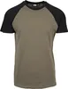 Urban Classics - RAGLAN Contrast T-Shirt oliv / schwarz 4XL Podgląd zdjęcia produktu 6