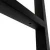 A close-up view of a black metal frame, likely part of a furniture piece, against a white background. A small circular hole is visible on the underside of the horizontal beam. Produktbild-Vorschau
