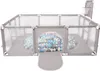 A grey fabric playpen filled with colorful balls, with an arched entrance and a basketball hoop attachment. Anteprima dell’immagine prodotto