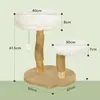 Arbre à chat PawHut, 61,5 cm de haut, avec balle, coussins Voir les images du produit 3