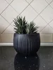 Kvetináč s vložkou BETON BOWL 23,8 cm - čierny Náhľad obrázku produktu 12