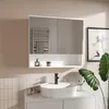 A bathroom vanity with a mirror cabinet, sink, and faucet. Anteprima dell’immagine prodotto