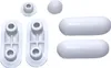 A collection of white plastic toilet seat buffers and mounting brackets. Anteprima dell’immagine prodotto