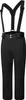 A pair of black ski pants with suspenders, shown front-on against a white background. Produktbild-Vorschau