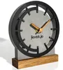 Modern standuhr tischuhr klein aus Holz Eiche Wohnzimmer Produktbild-Vorschau 1