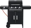 Outsunny Gasgrill BBQ Grillwagen mit 4 Brennern Schrank Produktbild-Vorschau 1