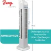 JUNG TF01 Ventilator leise mit Fernbedienung & Timer 76cm Produktbild-Vorschau 2