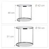 Relaxdays Satztische rund, Chromgestell, 2er Set, modernes Produktbild-Vorschau 6