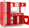 vidaXL Spielküche Kinder MDF 84x31x89 cm Rot Produktbild-Vorschau 1