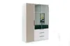 Sorento Kleiderschrank - Weiß, Lamellen Craft Gold - 150 x Produktbild-Vorschau 1