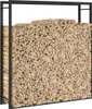 vidaXL Stojak na drewno opałowe czarny matowy 110x28x116 cm Podgląd zdjęcia produktu 5