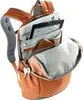 Close-up view of the interior organization of an open backpack, showing compartments for a tablet, documents, and smaller items. Produktbild-Vorschau