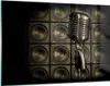 Bilder auf glas - Mikrofon Retro Singen - 120x80cm - Produktbild-Vorschau 1