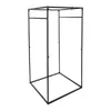 A black metal frame for a changing room or fitting room, shown against a white background. Produktbild-Vorschau