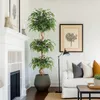 Kunstpflanzen Ficus Benjamini Ficusbaum mit Topf 180 cm – Produktbild-Vorschau 4