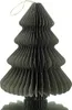 A gray paper Christmas tree ornament with glitter accents, shown against a white background. Produktbild-Vorschau