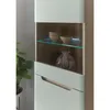 Wohnzimmer Standvitrine in Grün Matt mit Eiche STOCKTON-61 Produktbild-Vorschau 2